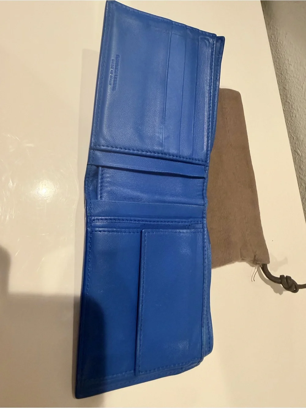 Bottega Veneta Blue Intrecciato Woven Leather Bifold Wallet - Full Inclusion